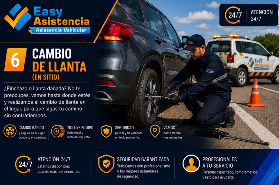 Cambio de llanta Reparación de llantas