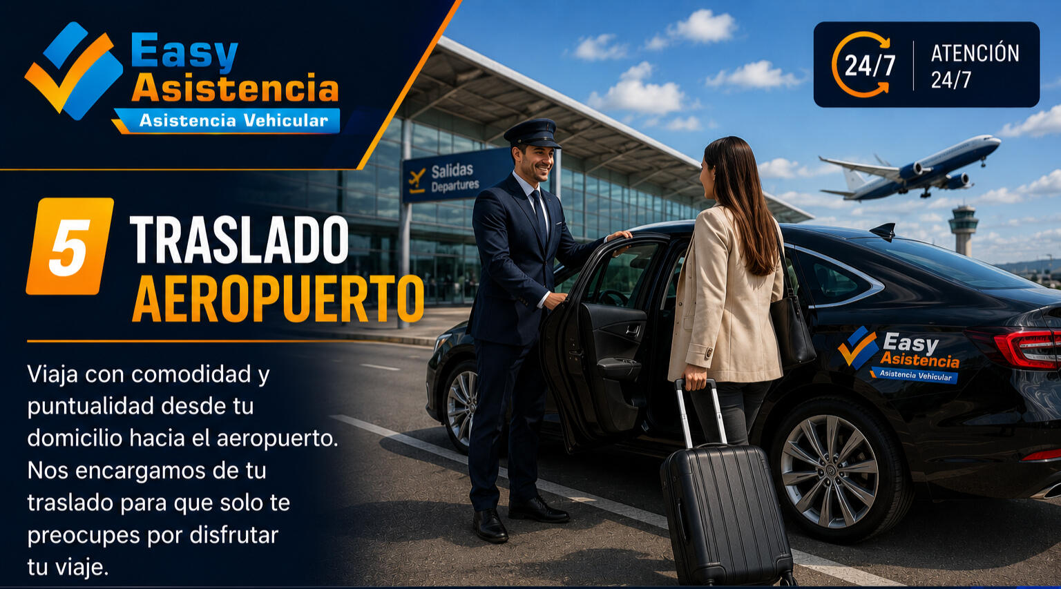 Traslado Aeropuerto Servicios de transporte desde o hacia el aeropuerto.