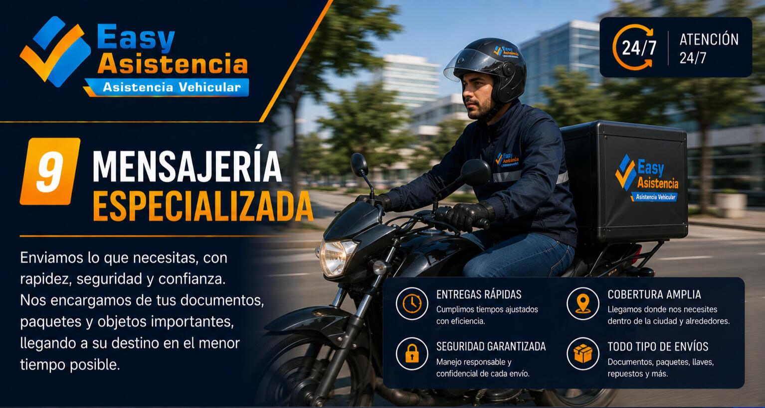Mensajería Especializada Envia paquetes o documentos de forma segura